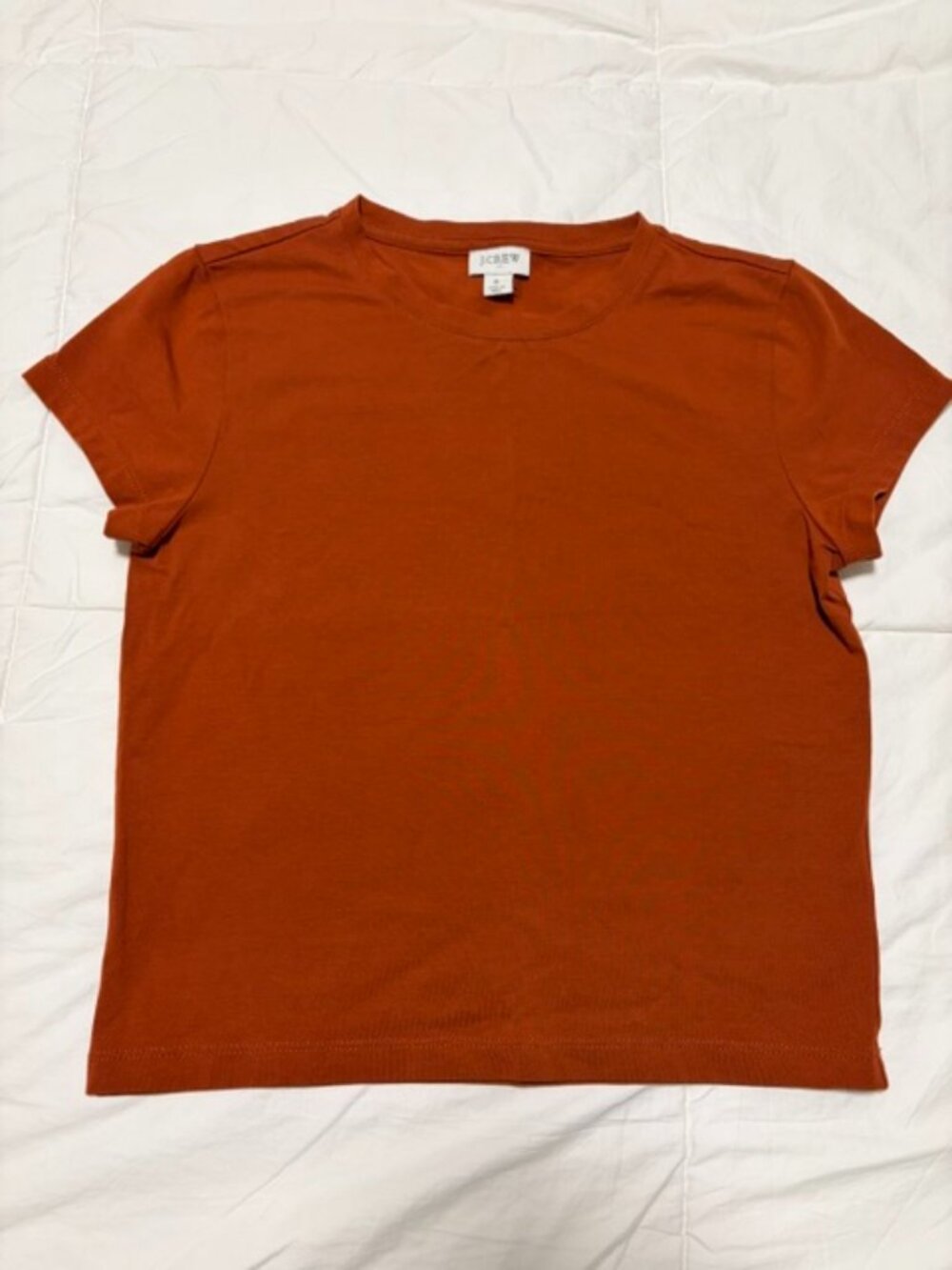 J. Crew Women's Short Sleeve Tee in Burnt Orange